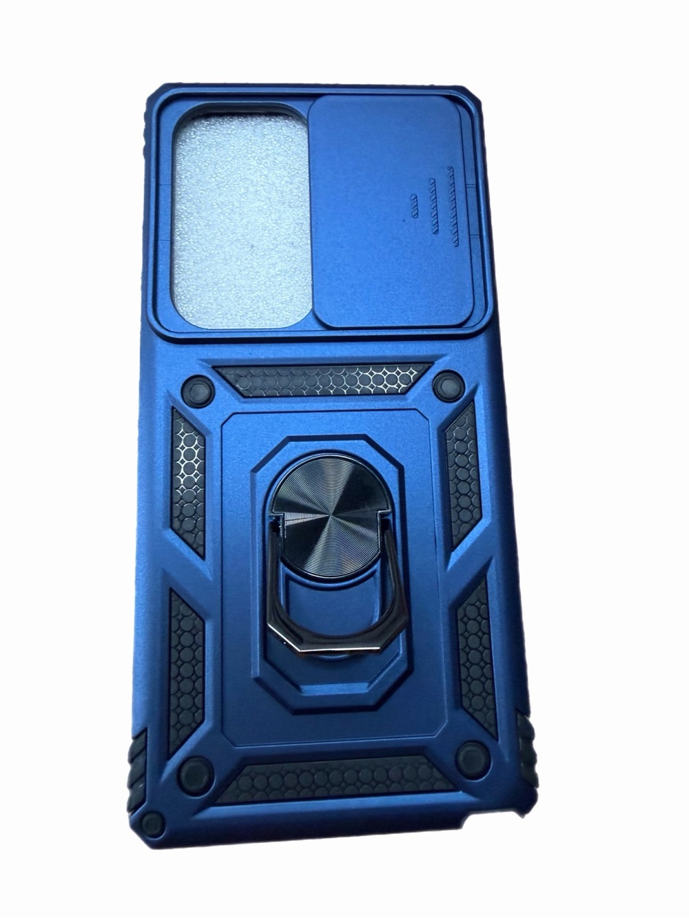 Rugged Blue Phone Case with Ring Kickstand For Samsung S25 Ultra